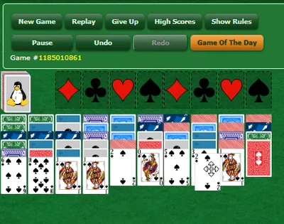 Spider Solitaire One Suit gameplay big